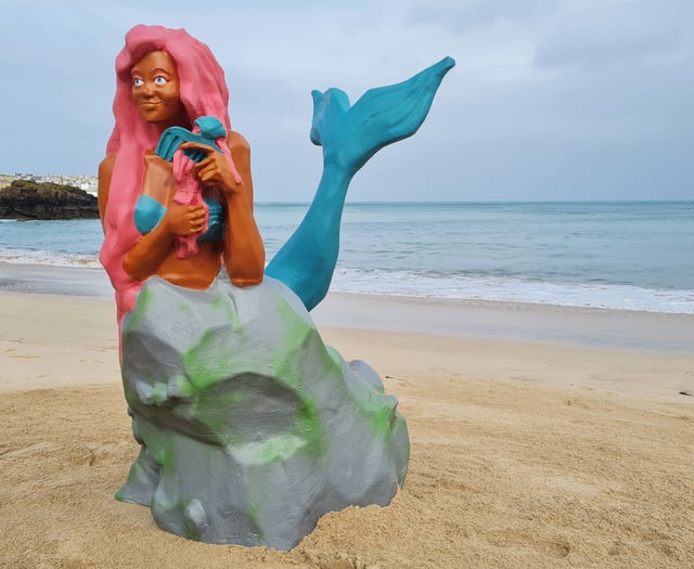 Mermaid of Zennor graces St Ives station
