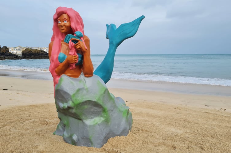 Mermaid of Zennor statue, St Ives