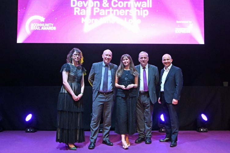 The Devon and Cornwall Rail Partnership scooped the Tourism and Leisure Award for its “More Time in Looe” project 
