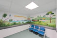 Artist paints colourful new murals at hospital