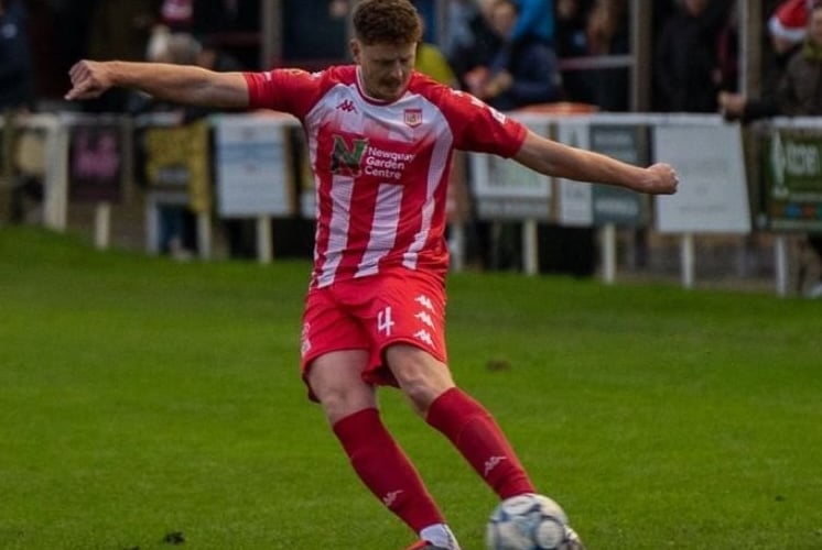 Cam Turner, seen here in action earlier this season, got the goal against Barnstaple Town. (Picture: James Middleton).