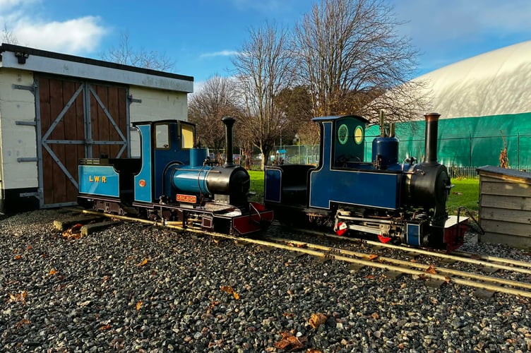 (L-R) The existing locomotive Ashleigh with the new locomotive