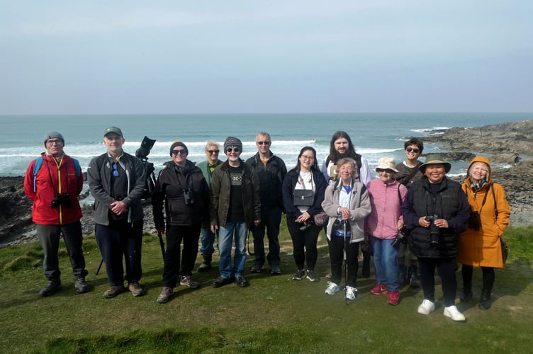 The group of birdwatching enthusiasts (L-R) Julian Baker, Gary Batchelor, Anna Worden, Nicola Berryman, Howie Gaunt, Chris Lewis, Wendi Fan, Matthew Wearden, Lynn Tricker, Sheila Harper, Ruby Cooper, Rowena Castillo-Nicholls, Rob Nicholls, and Gill Gaunt