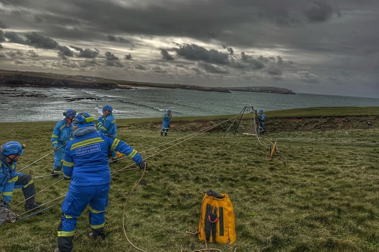 The casualty was medically assessed and required no further assistance (Picture: HM Coastguard Padstow)