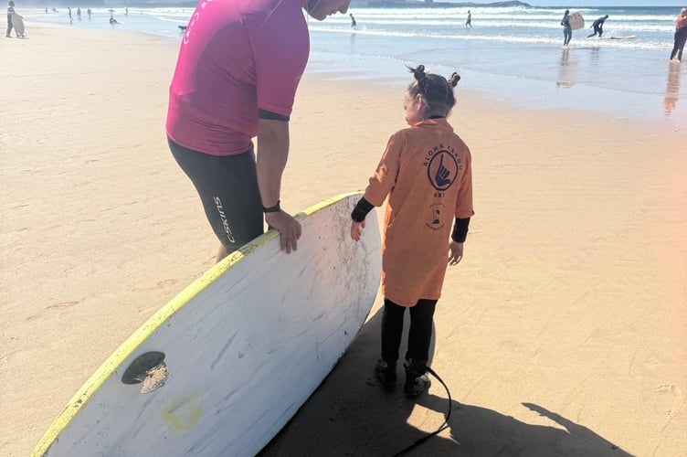 Aiden staging a surf session