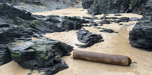 Gas cylinder found on Padstow beach