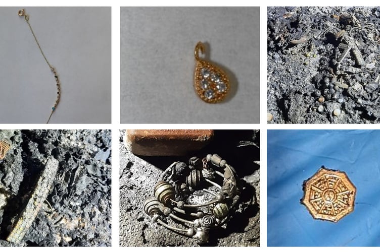 The pieces of jewellery which are believed to have been stolen