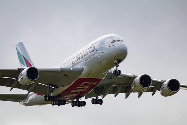 Plane spotters out in force to watch superjumbo land
