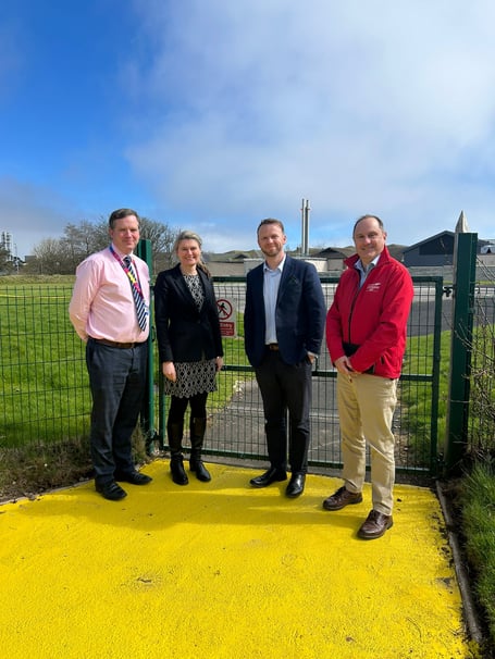 Jayne Kirkham and Ben Maguire (centre) with Robin Jones (left) and Tim Bunting (right)
