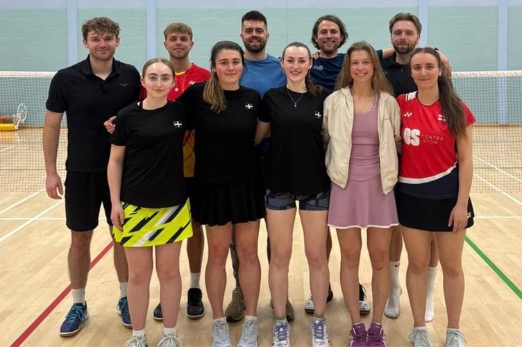 Cornwall badminton A team.