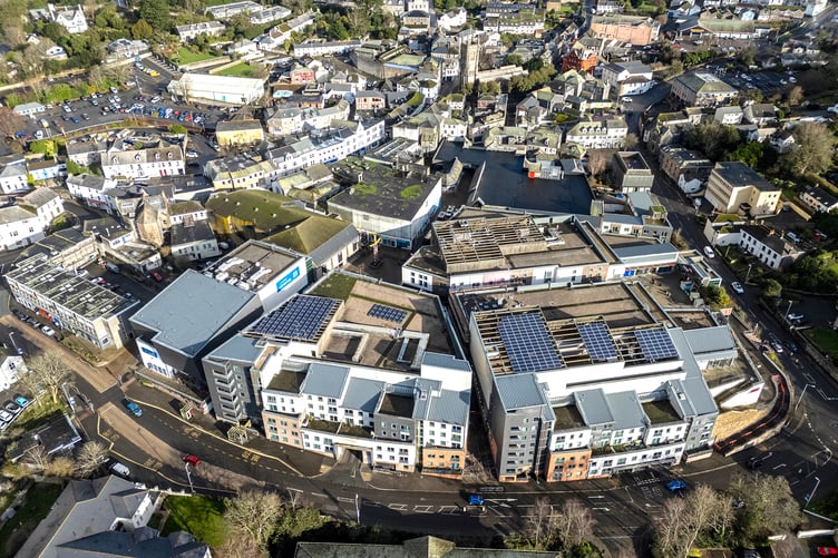 A huge amount of scaffolding is to be put up as part of the remedial works on White River Place in St Austell. (Picture: Paul Williams)