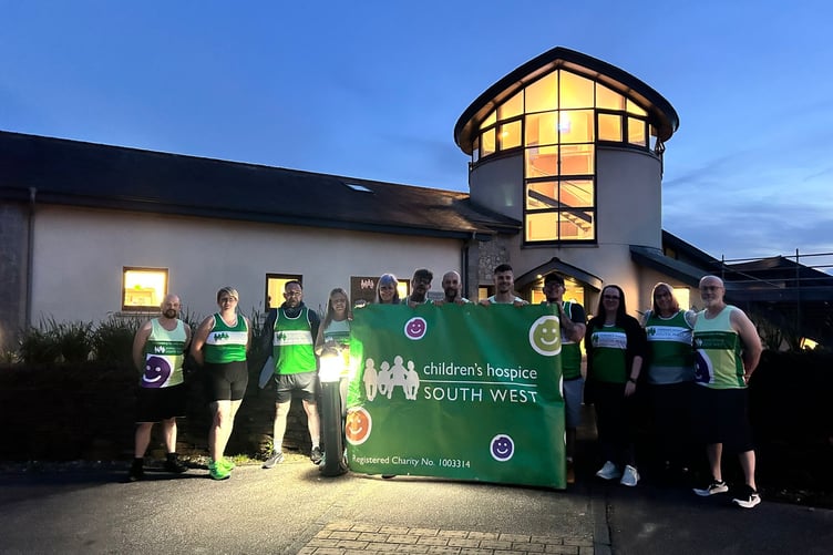Members of the group outside the Little Harbour hospice.
