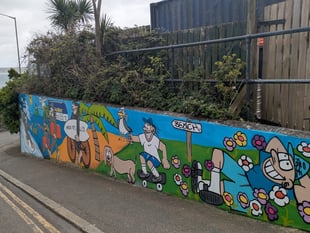 New mural created to brighten up beach walk 