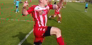 Downing's late header keeps Newquay's season alive