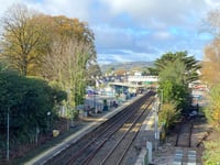 Brick thrown at train passing through town