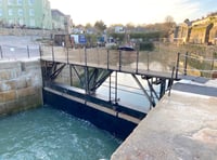People delight in using new lock gate bridge