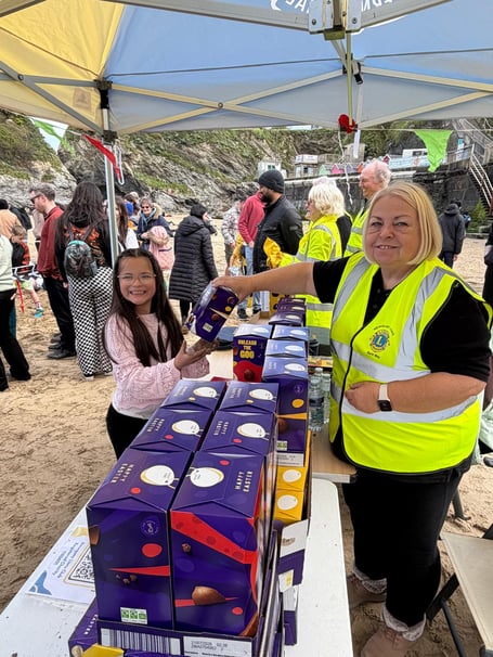 Two hundred eggs were given away