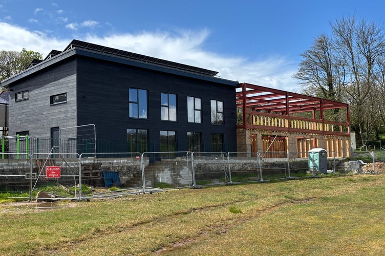 The unfinished recreation centre in Chacewater
