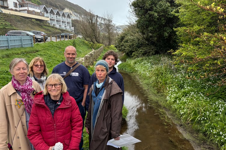 Just some of the Portreath residents who have major concerns about the flood scheme (Pic: Lee Trewhela / LDRS)