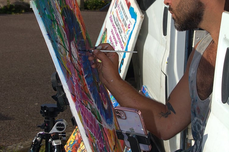 A key part of the tour has been the creation of one artwork in every location