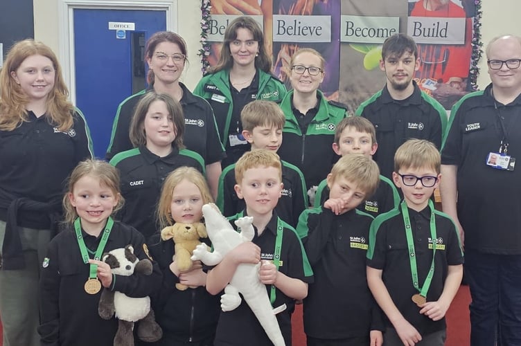 Volunteers, Cadets and Badgers from St John Ambulance Liskeard, who took part in the fundraising challenge (Picture SJA Liskeard)