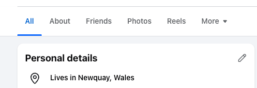 Meta has now started stating Newquay is in Wales