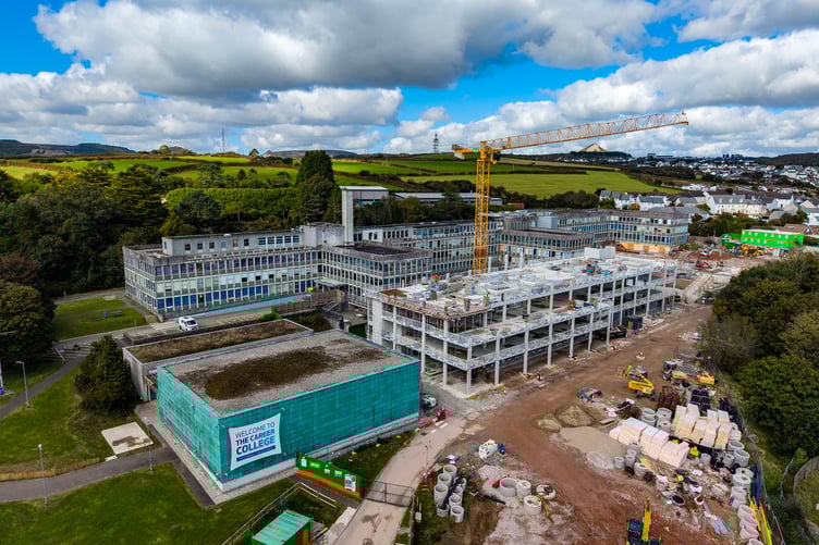 The Cornwall College St Austell campus is undergoing a multi-million-pound redevelopment. (Picture: Paul Williams)