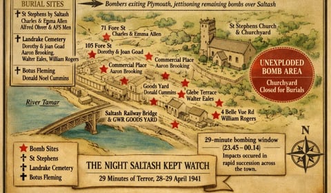 Saltash pays tribute to nine killed in Blitz horror 85 years ago