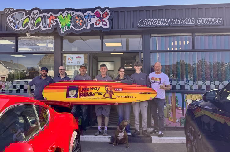 The Colourworx team with Matt Way