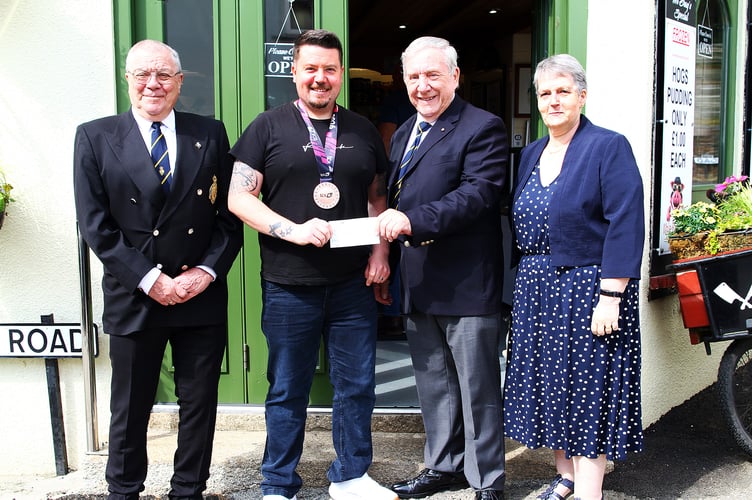 Pictured from left to right: Colin Prideaux, Torpoint Branch President, Simon Bray, John Tivnan, Branch Chairman and Poppy Appeal Organiser and Kim Brownhill, Torpoint Branch Treasurer.