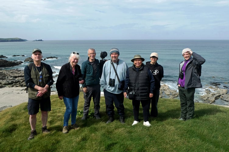 Birdwatchers on the trip (L-R) Gary Batchelor, Sue Netherton, Chris Lewis, Rob Nicholls, Rowena Castillo-Nicholls, Ruby Cooper, and Jack Heale 