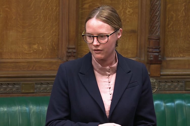South East Cornwall MP Anna Gelderd speaking in the Houses of Parliament