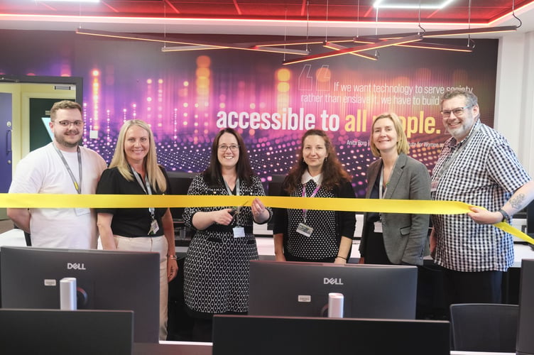Cutting the ribbon at the University Centre Truro & Penwith’s £2.2 million AI-enabled computing and cyber lab