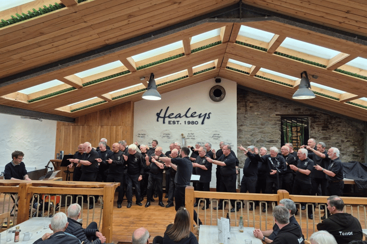 Oll an Gwella performed at Healey's Cyder Farm on the Saturday afternoon alongside the other choirs