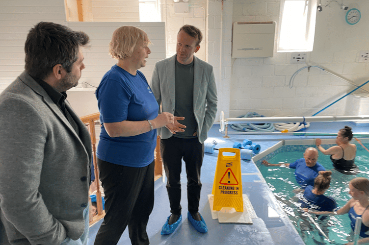 North Cornwall MP Ben Maguire and Cornwall Council Leader Leigh Frost were given a tour of Fitness 4 U (Picture: Warren Wilkins)
