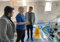 Swim school receives special visit to secure its future