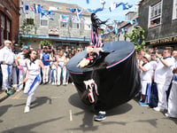 Large crowds gather for traditional Obby Oss celebration