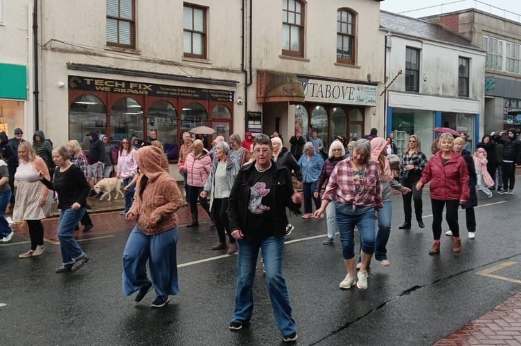 The flash mob formed part of an international event bringing dancers together across the world