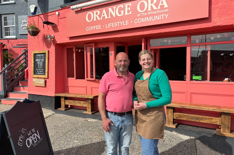 Richard Jellard and Libby Hunter outside Orange Ora at The Wheelhouse.