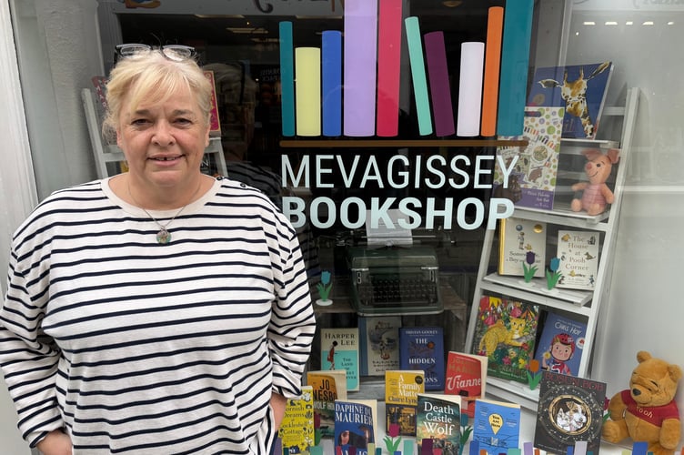 Tamsyn Williamson-Gillie at the newly-opened Mevagissey Bookshop.