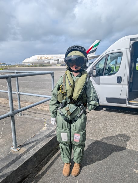 One of the cadets who took part in the inspirational flying programme