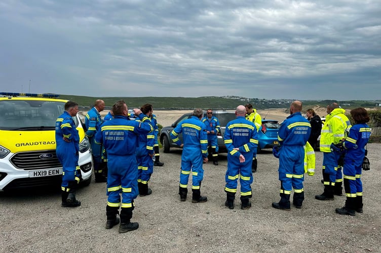 Coastguard at the scene of the incident (Picture: Newquay Coastguard Search and Rescue Team)