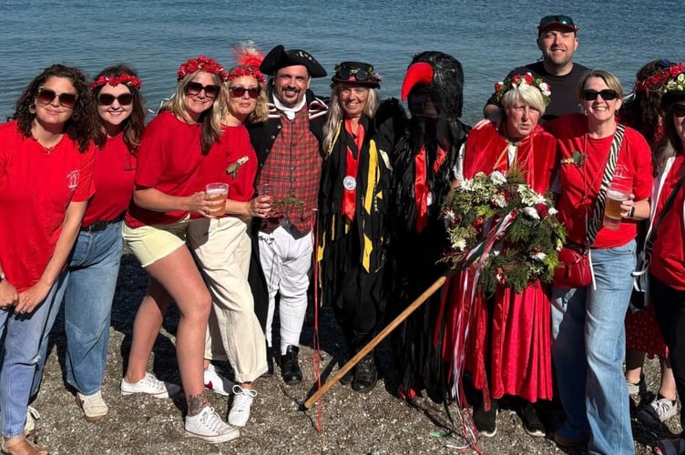 Locals from across the Rame Peninsula dressed in red and white to celebrate the annual festival (Picture: Kate Ewert)