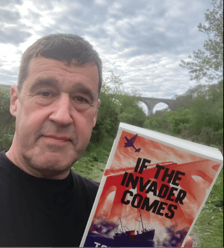 Tom Palmer with his new book If The Invader Comes