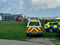 Beach closed for emergency services to help casualty