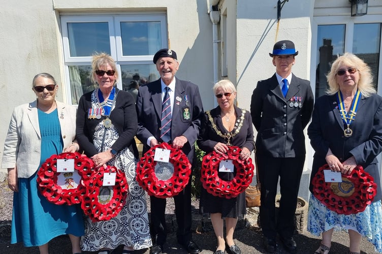 Wreaths were laid in Liskeard on Sunday as part of their VE Day Remembrance Service
