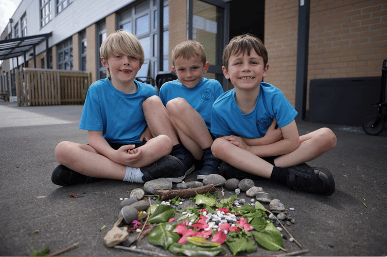 Newquay Primary Academy pupils marking Sir David Attenborough's 100th birthday