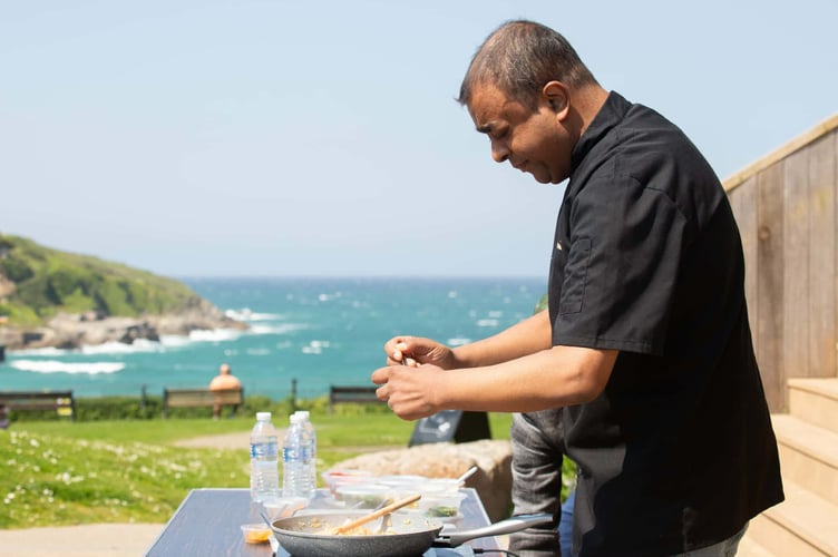 Mo staging a cookery demonstration at the festival (Picture: Chris Townsend Photography)