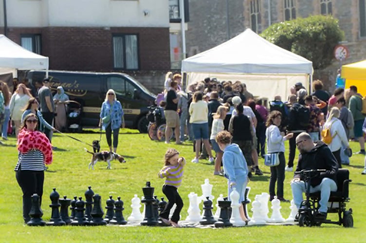 Lots of people enjoyed the giant chess set (The festival was hosted by Mo and the Miah family Picture: Chris Townsend Photography)