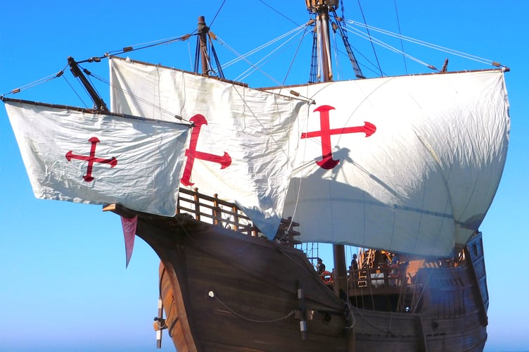 The Nao Santa Maria is due to visit Charletown harbour, near St Austell, in Cornwall.          